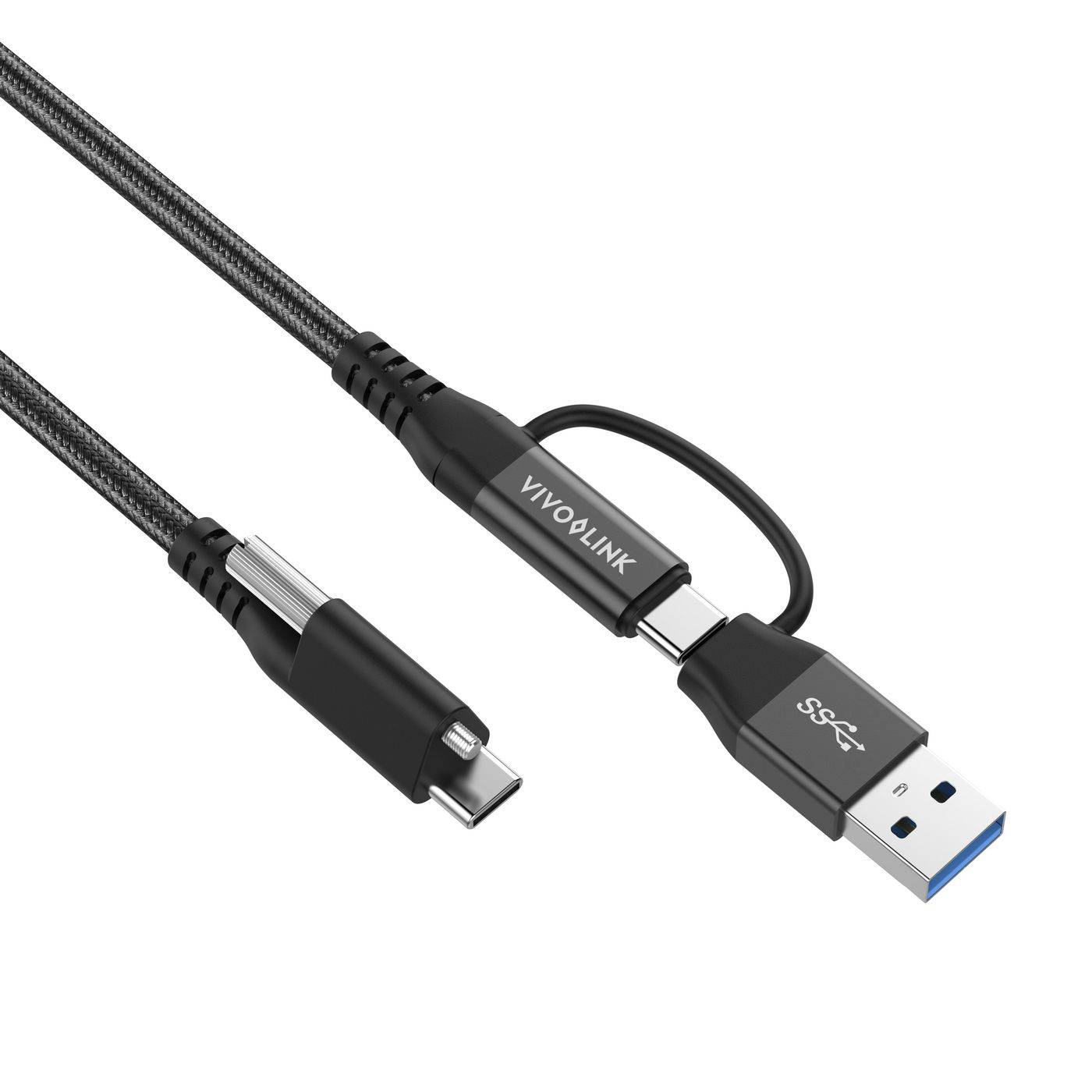 USB-C Kabel twee in één 1,5m Zwart - Kabel - Digitaal/Data-1