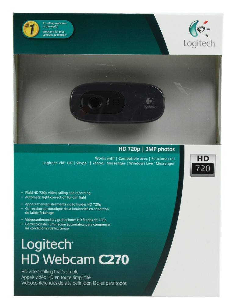 Logitech Webcam HD C270 Zwart LGT-C270, 3 MP, 1280 x 720 pixels, USB 2.0, 1 GHz, 200 MB, 512 MB-3