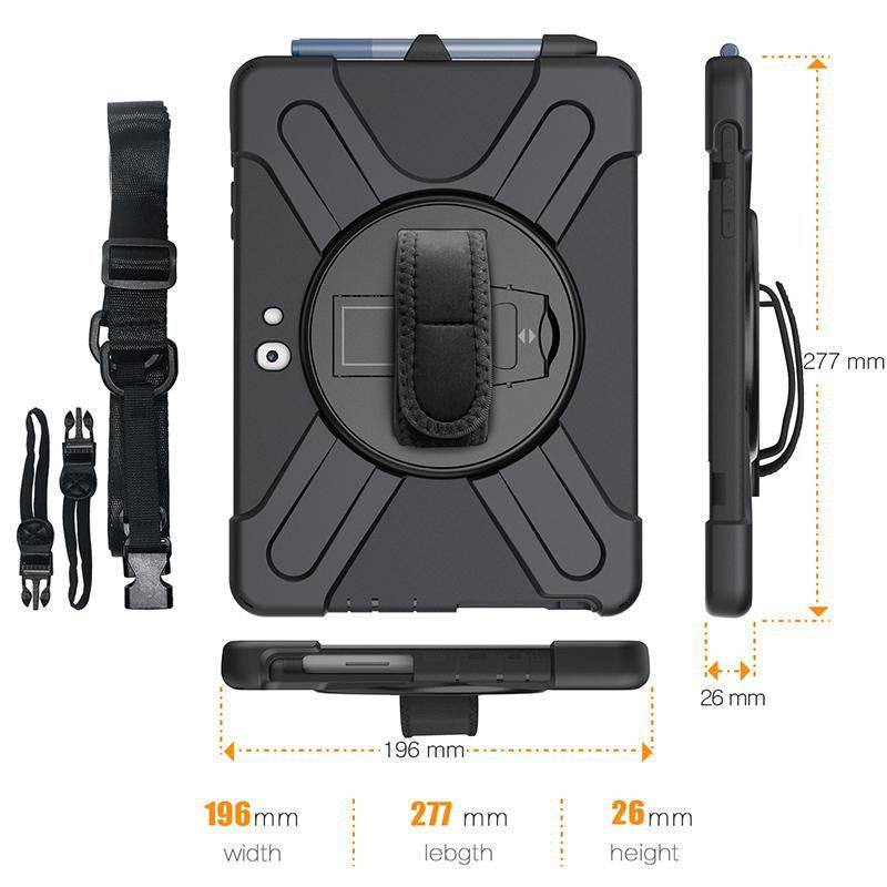 eSTUFF Defender Case - beschermhoes - duurzaam - siliconen, polycarbonaat - zwart - 10.5-3