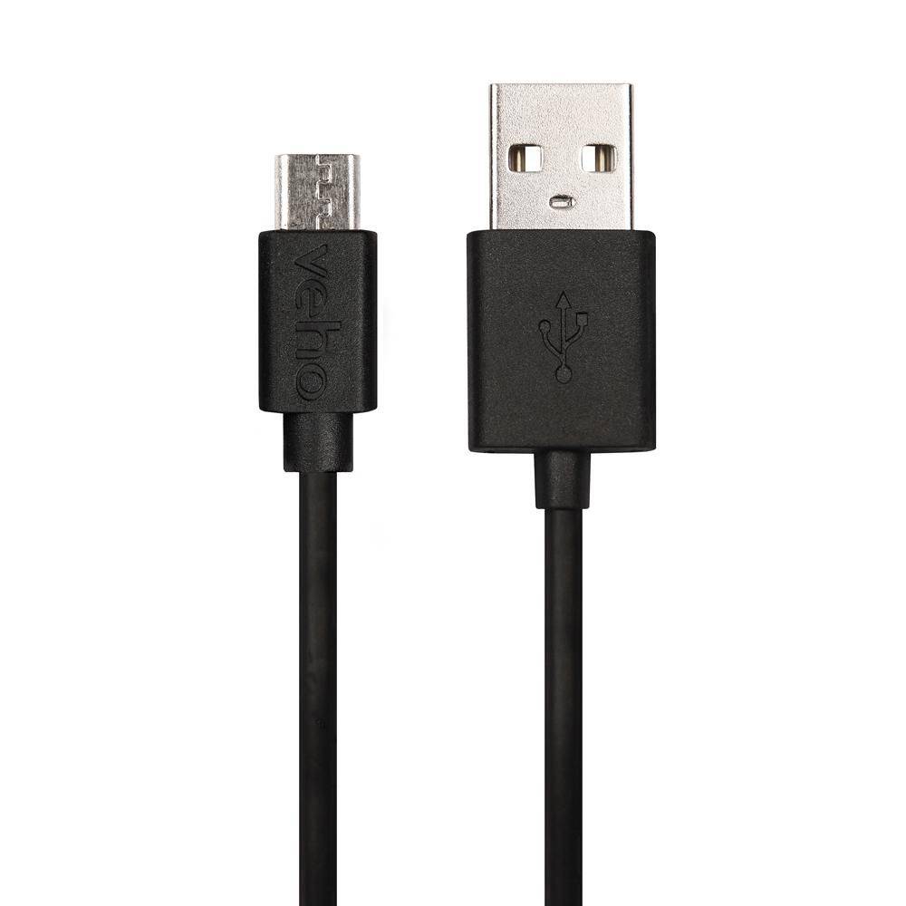 Veho USB A - Micro-USB, 0,2m, zwart-1