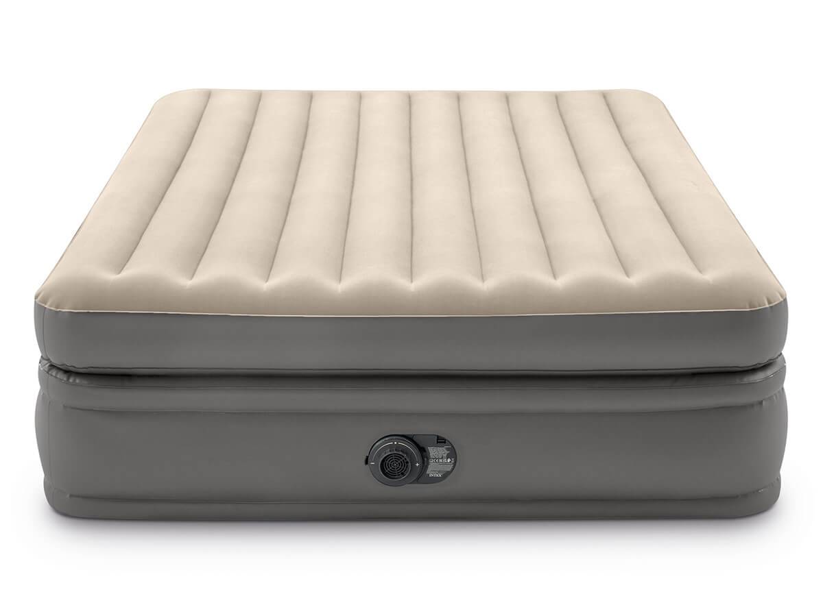 Intex 64164ND Prime Comfort 2-Persoons Luchtbed 152 x 203 x 51 cm + Ingebouwde Pomp Grijs/Beige 152x203x51-1