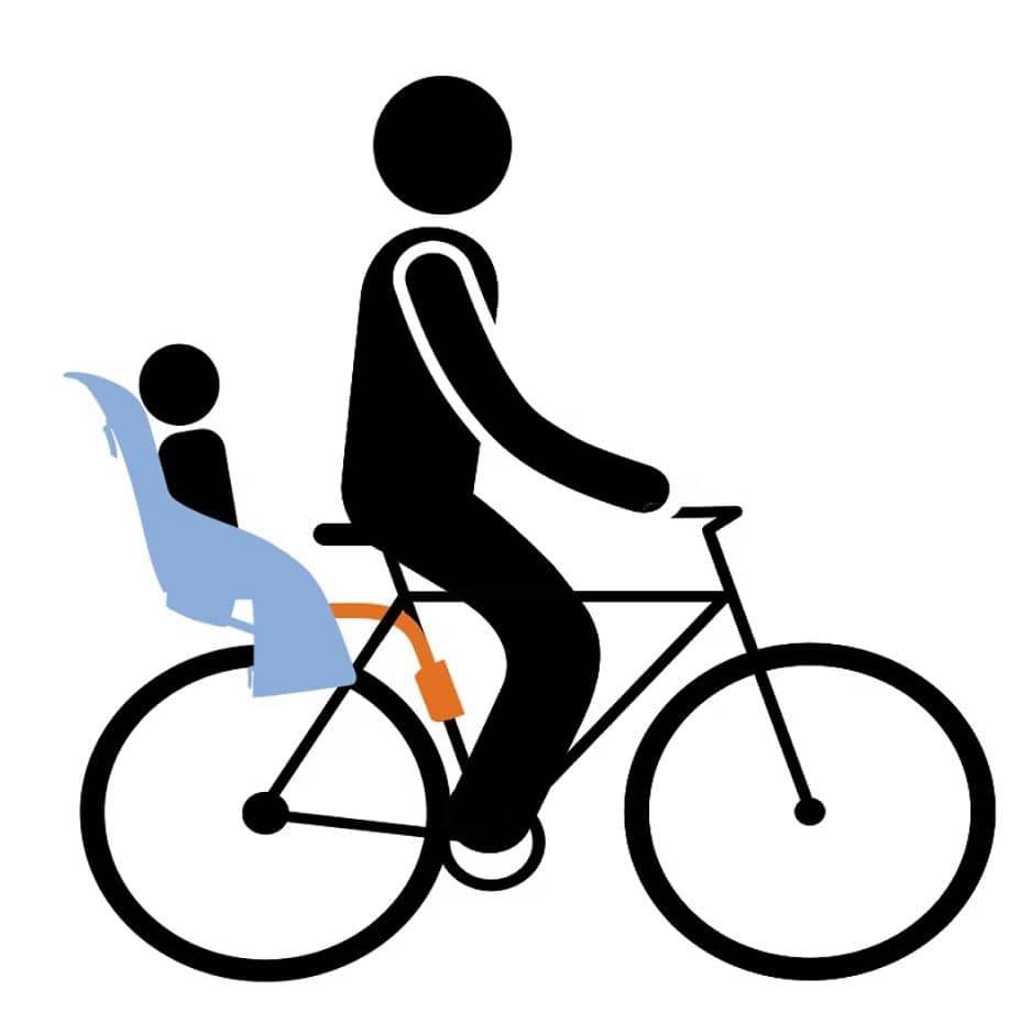 Kinderzitje achter Thule Ride Along Lite voor framebevestiging - lichtgrijs-1