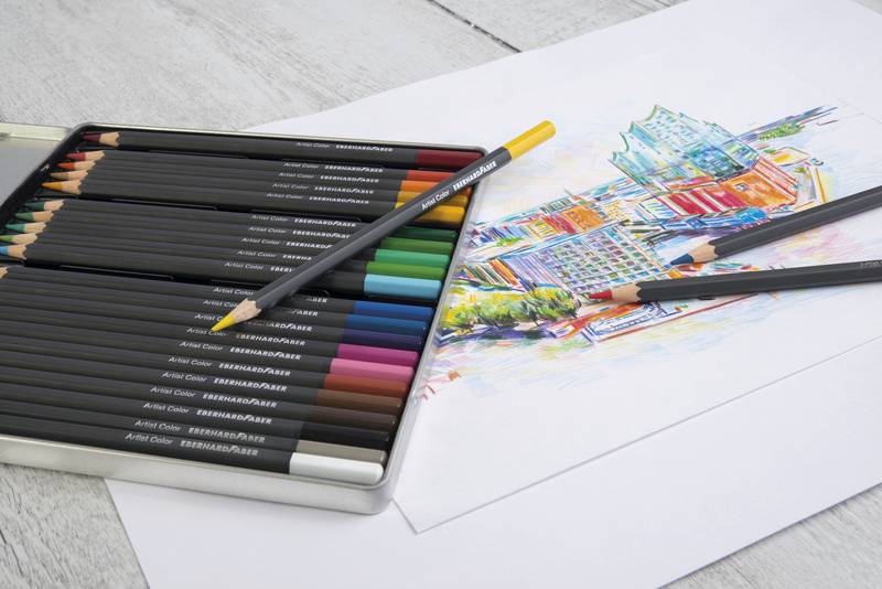 Eberhard Faber EF-516124 Kleurpotloden Metaaletui A 24 Stuks-1