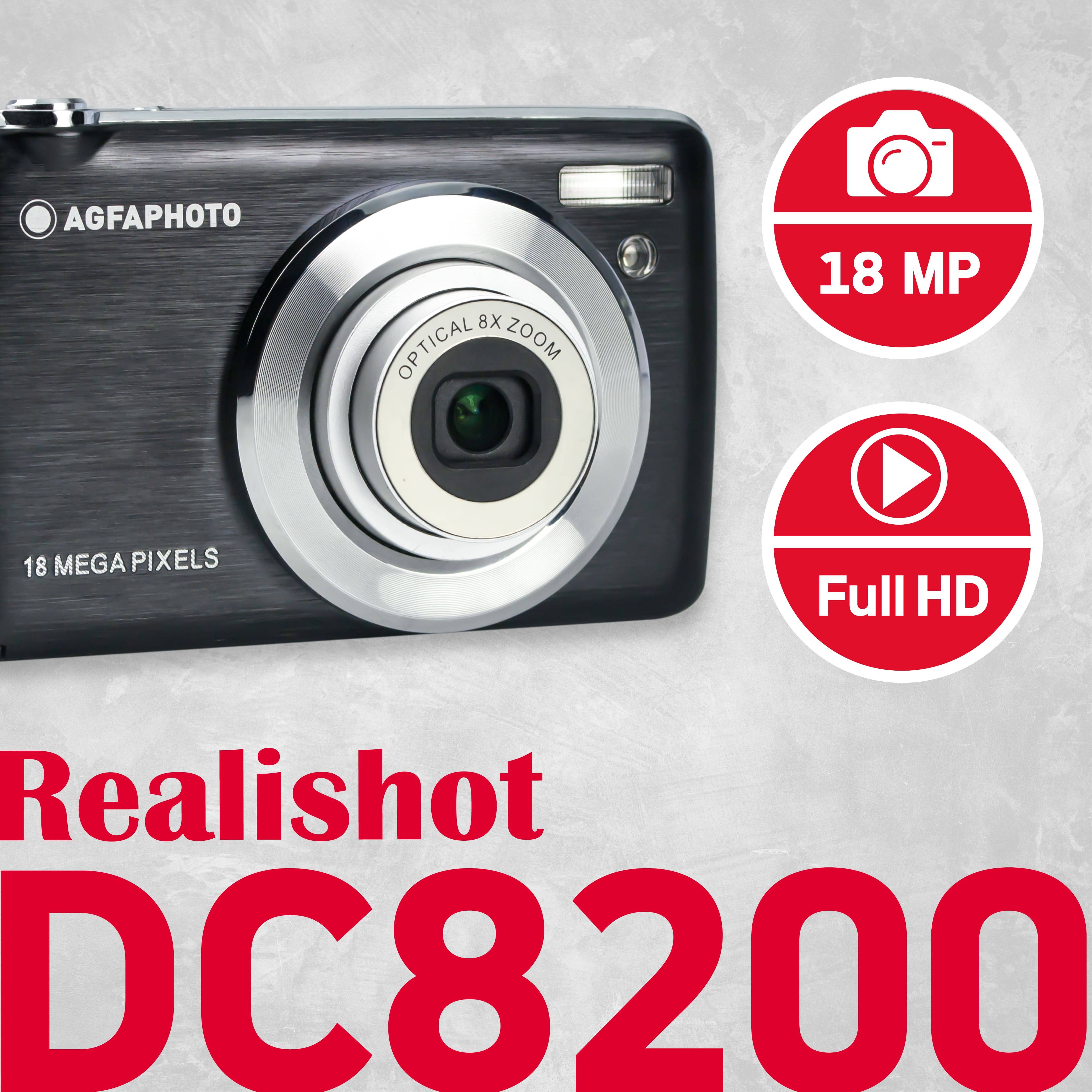 AgfaPhoto Realishot DC8200 Compact Digitale Camera 18 MP Zwart DC8200BK-1