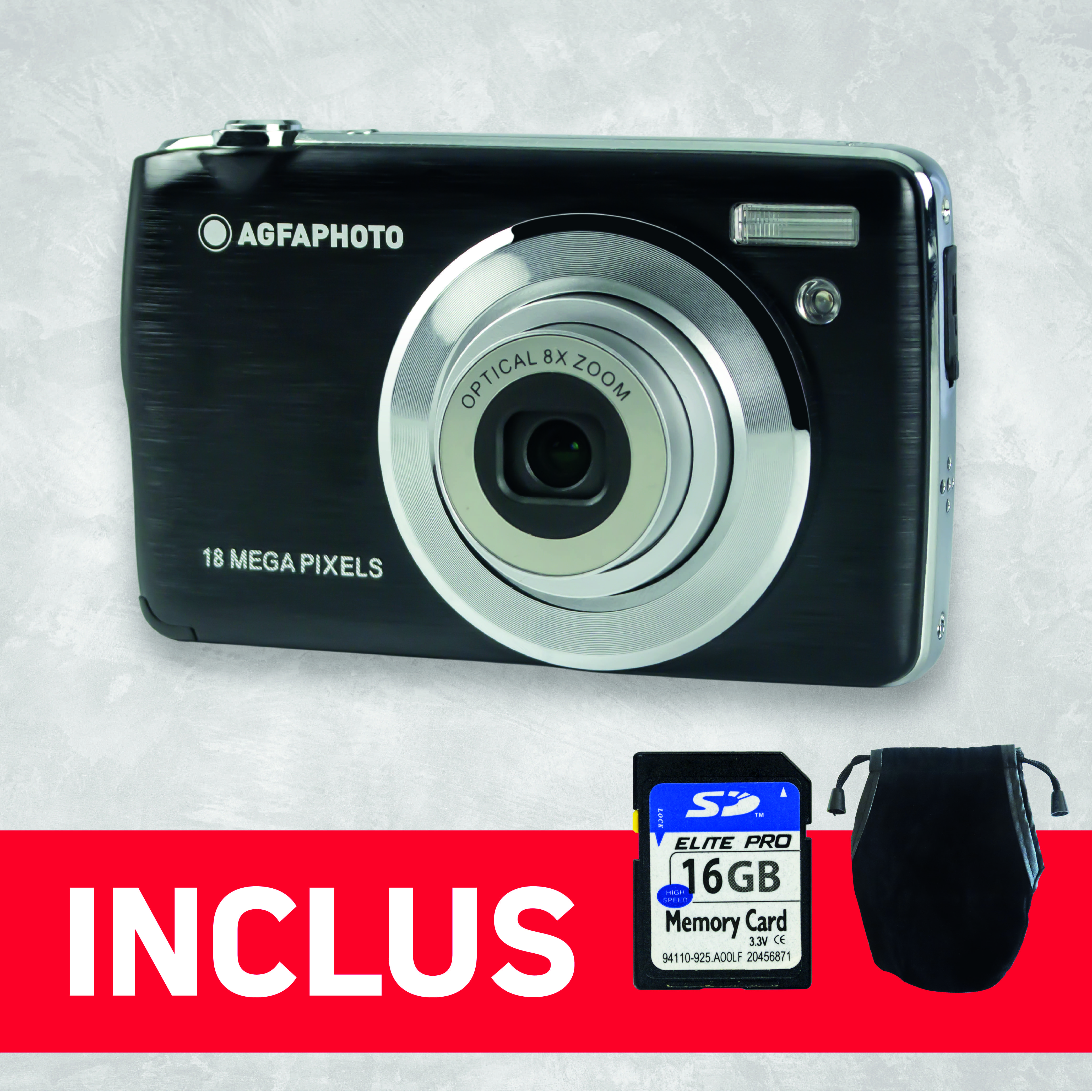 AgfaPhoto Realishot DC8200 Compact Digitale Camera 18 MP Zwart DC8200BK-3