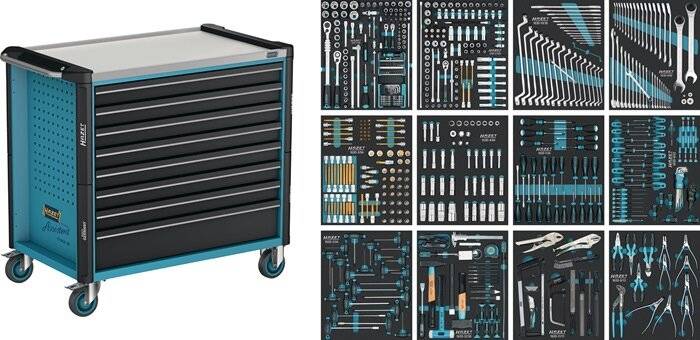 Gereedschapswagen 179NXXL-8D/619 B1133xD642xH1020 mm 1000 kg 8 laden 616-delig s