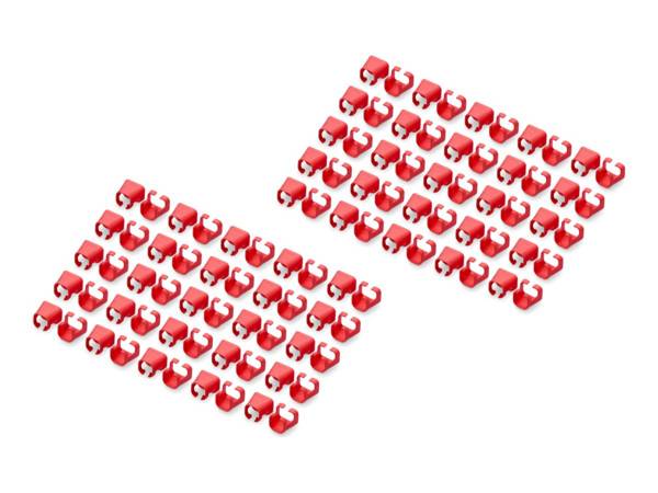 DIGITUS kleurclips voor patchkabel RJ45 100 stuks rood