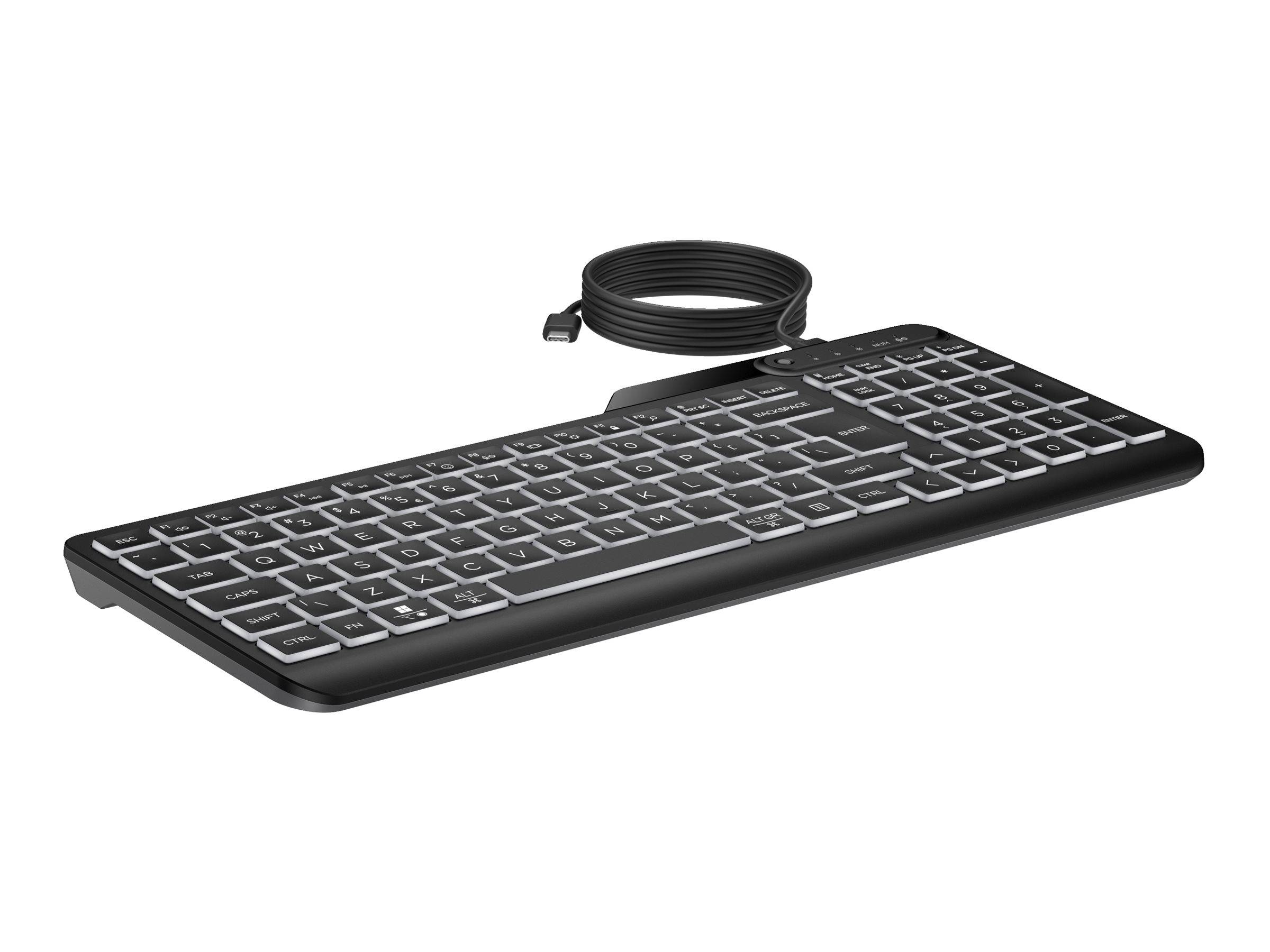 HP 400 toetsenbord met achtergrondverlichting en snoer-2
