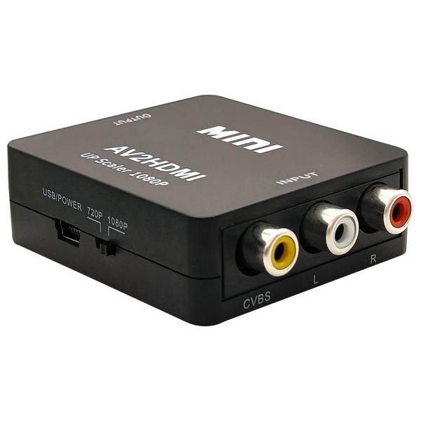 AV naar HDMI Converter - RCA naar HDMI Adapter - 720P/1080P Upscaler - USB Voeding - Voor TV, DVD, Gameconsole & VCR -