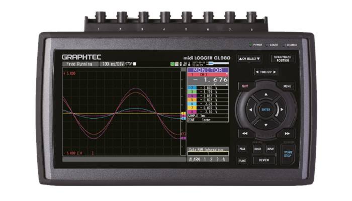 Graphtec GL980-EU Datalogger, 8 kanalen, high-speed-1