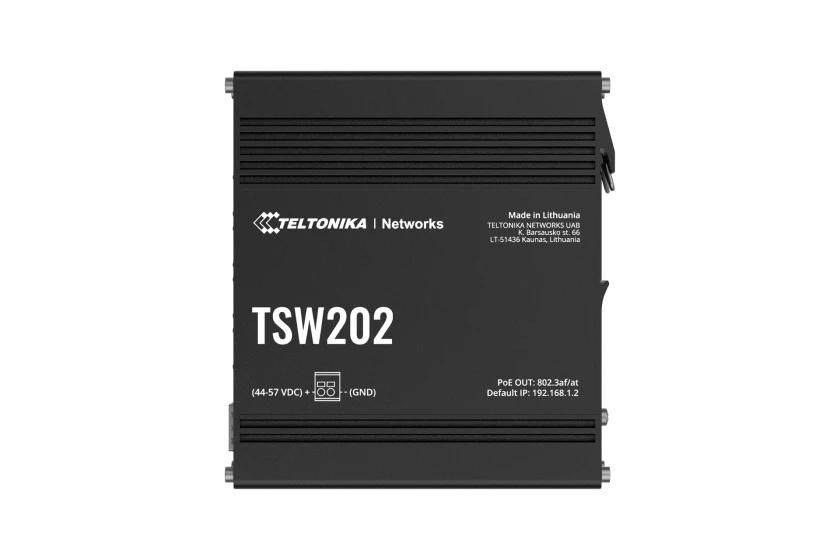 Teltonika Networks TSW202 MANAGED SWITCH: 8-poorts PoE+ switch met 2 SFP-poorten voor glasvezelcommunicatie.-0