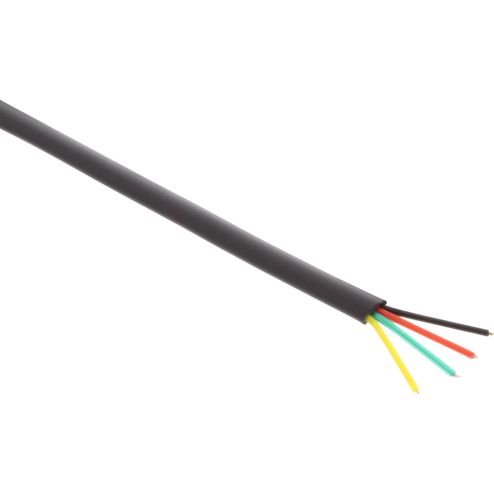 InLine Modulaire kabel, 4-aderige bandkabel zwart, 100m ring-0