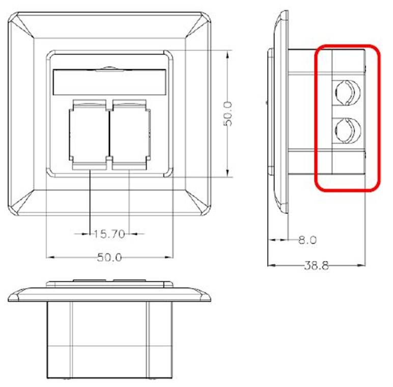 Goobay CAT-6-Unterputzdose (UP) 2x RJ45-Anschlüsse, geschirmt, Klemmleiste für werkzeugfreie LSA-Montage Weiß-3