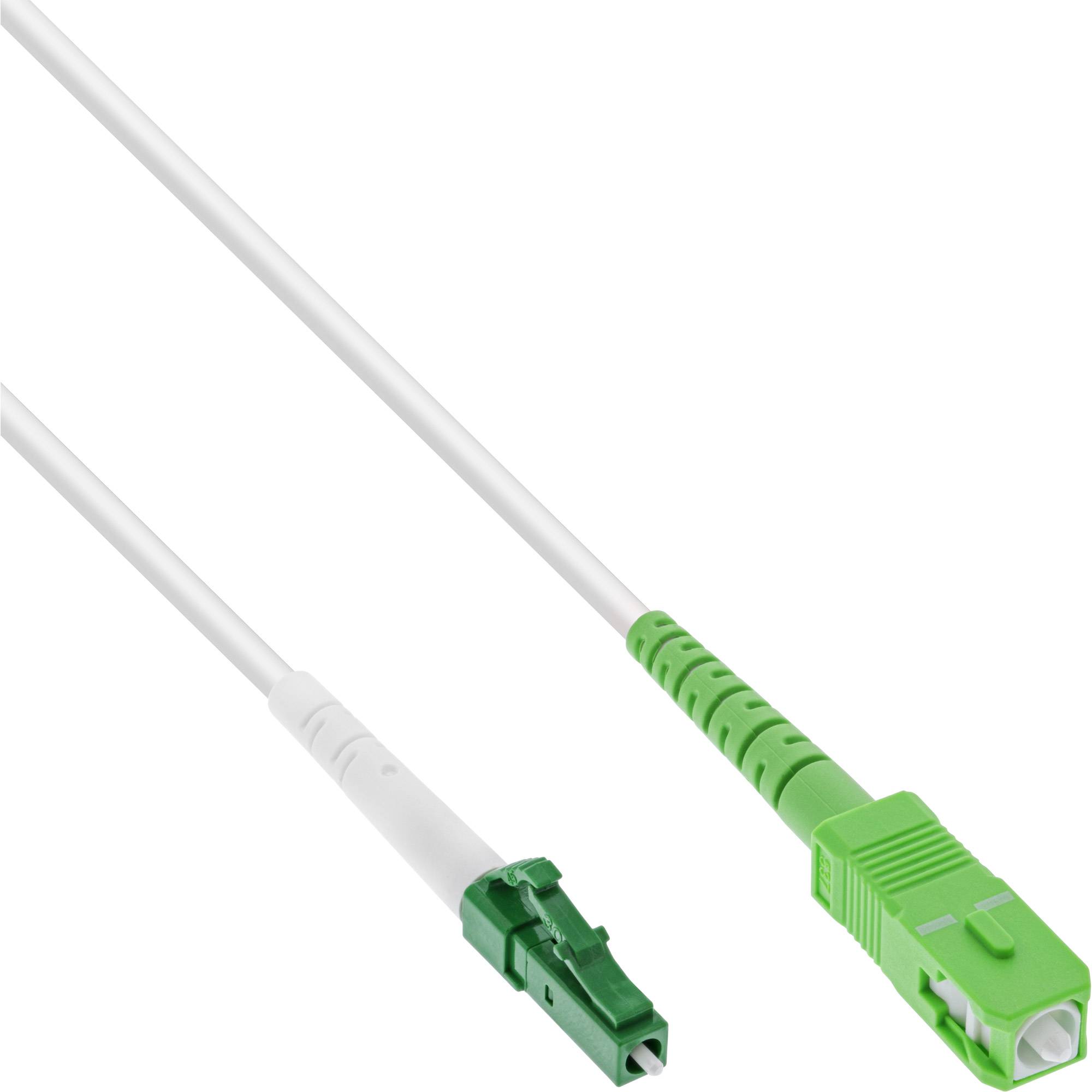 Premium LC/APC - SC/APC FTTH Simplex Optical Fiber Patch kabel - Single Mode OS2 - wit / LSZH - 15 meter-0