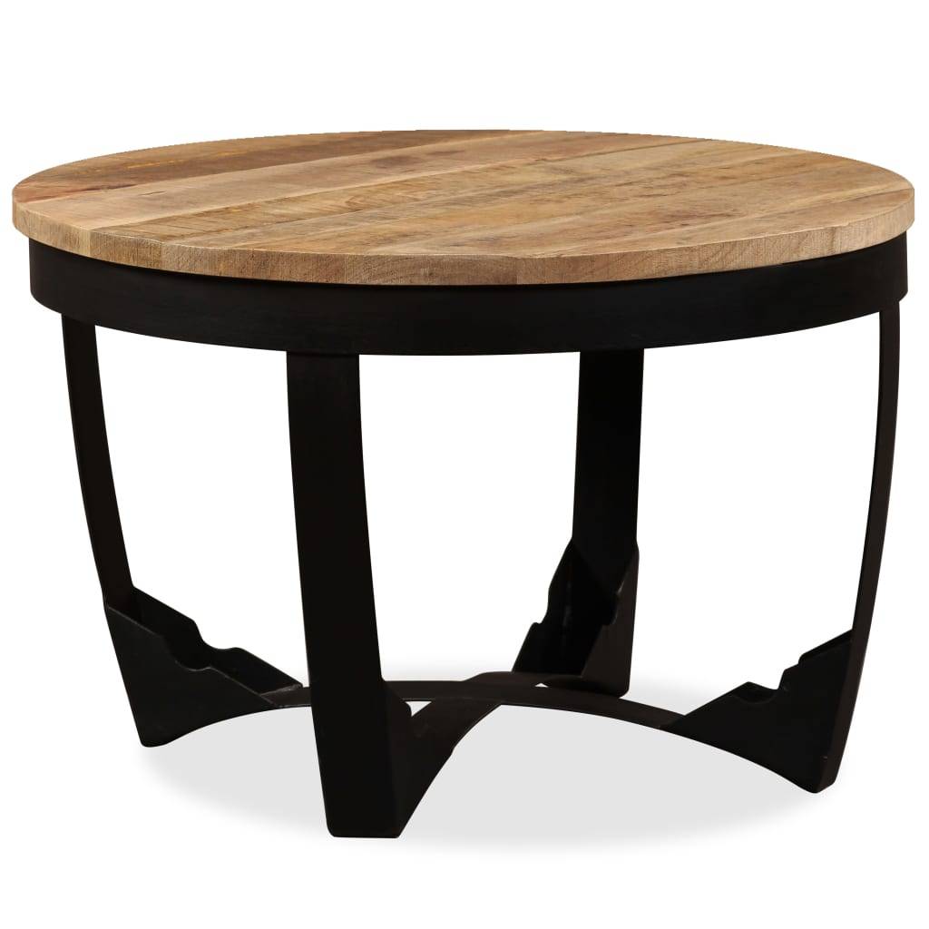vidaXL - Salontafel - 60x40 - cm - massief - ruw - mangohout