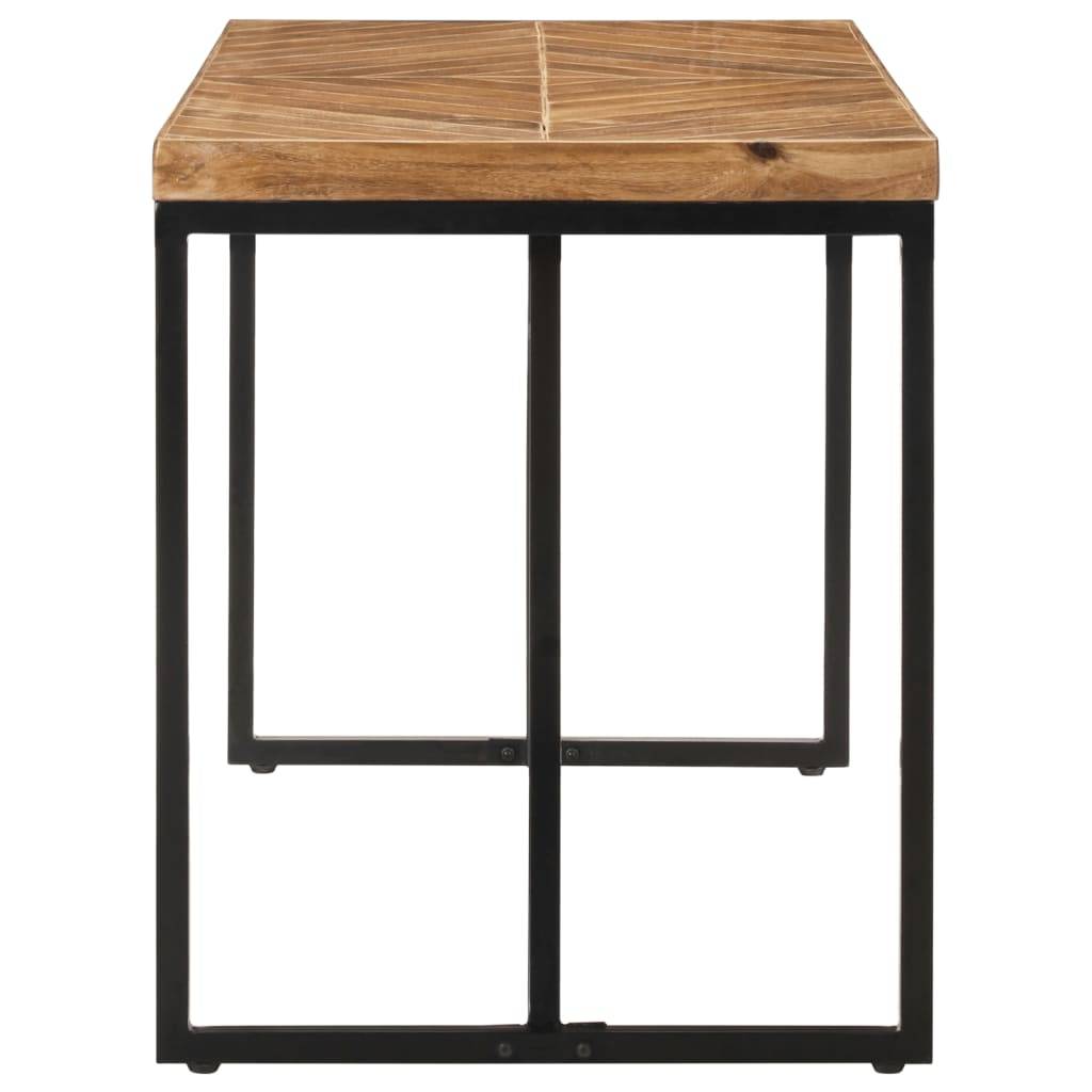 vidaXL - Eettafel - 120x60x76 - cm - massief - acaciahout - en - mangohout-4