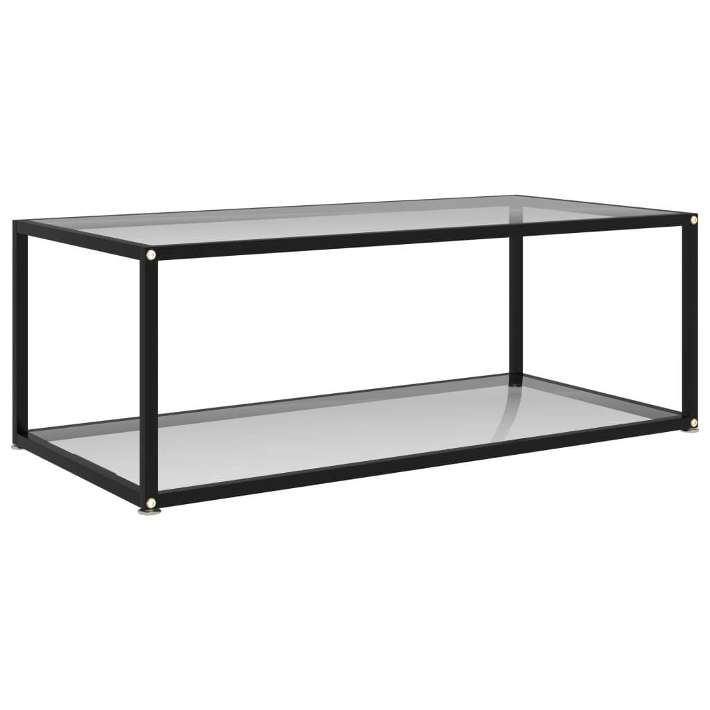vidaXL - Salontafel - 100x50x35 - cm - gehard - glas - transparant