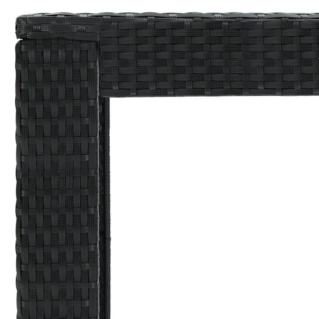 vidaXL - Tuinbartafel - 100x60,5x110,5 - cm - poly - rattan - zwart-4
