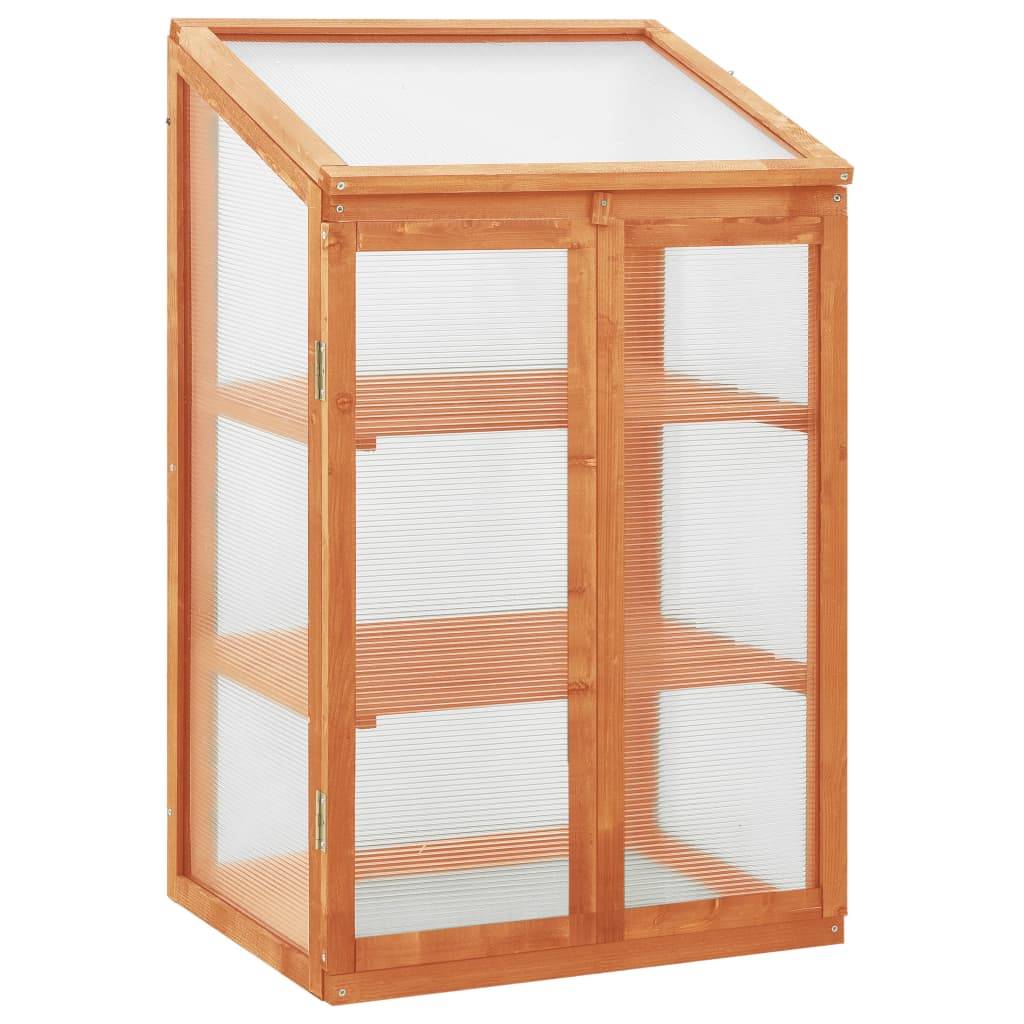 vidaXL - Broeikas - 60x45x100 - cm - vurenhout-0