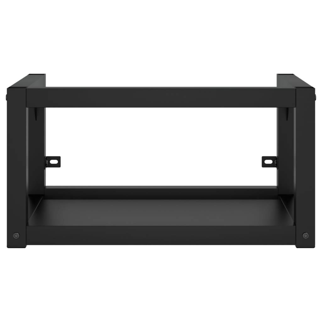 vidaXL - Wastafelframe - wandgemonteerd - 59x38x31 - cm - ijzer - zwart-2