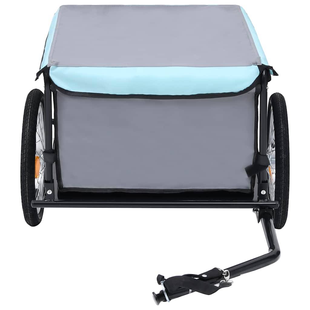 vidaXL - Fietstrailer - 65 - kg - zwart - en - blauw-1