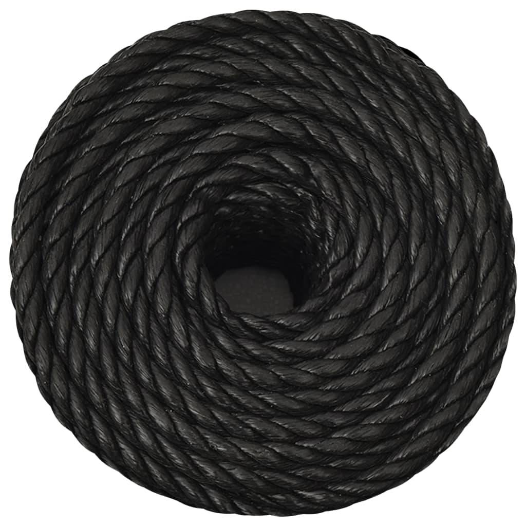 vidaXL - Werktouw - 10 - mm - 50 - m - polypropeen - zwart-2