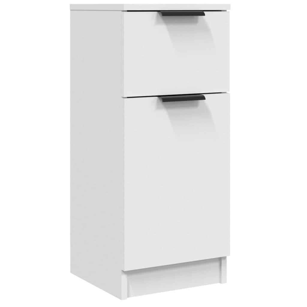 vidaXL - Dressoir - 30x30x70 - cm - bewerkt - hout - wit-0