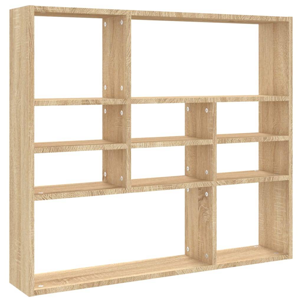 vidaXL - Wandschap - 90x16x78 - cm - spaanplaat - sonoma - eikenkleurig-2