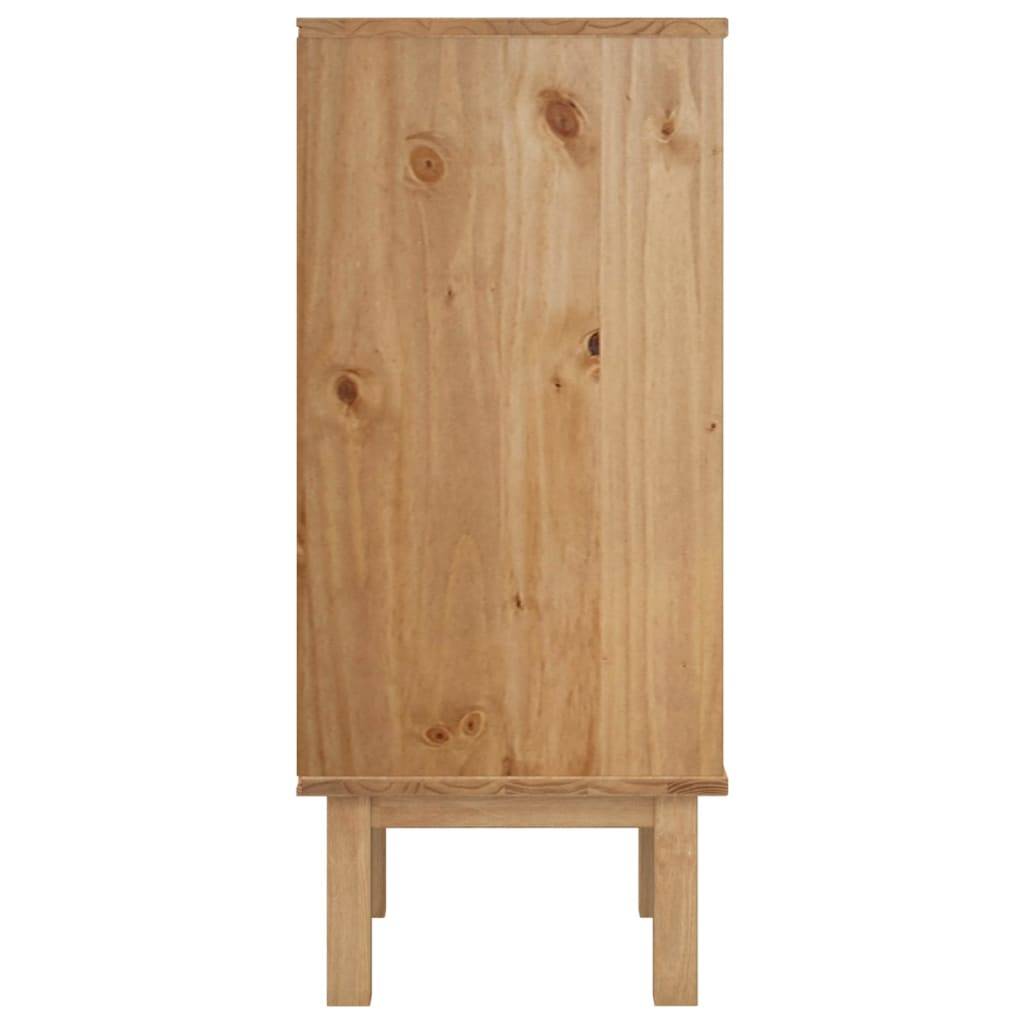 vidaXL - Ladekast - OTTA - 45x39x90 - cm - massief - grenenhout - bruin - en - grijs-4