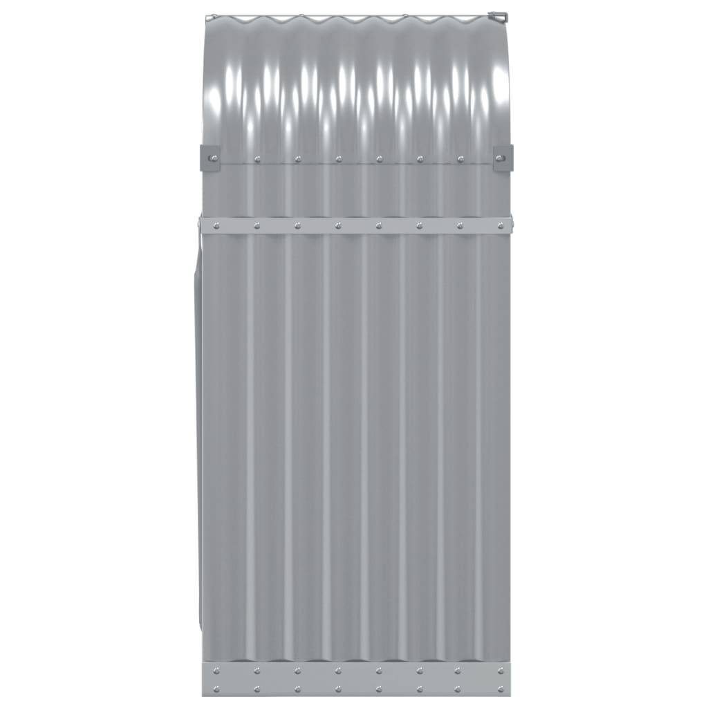 vidaXL - Haardhoutopslag - 40x45x100 - cm - gegalvaniseerd - staal - lichtgrijs-4