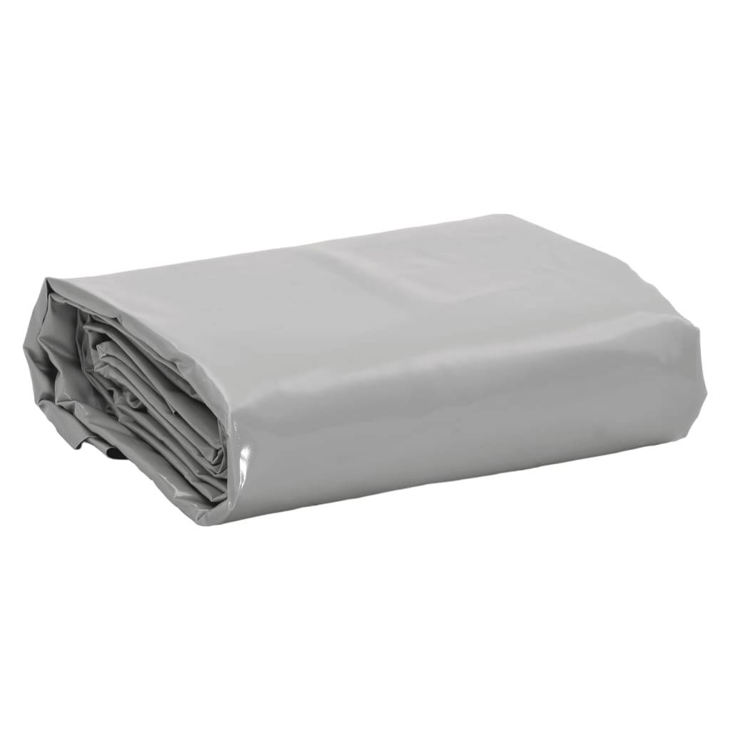 vidaXL - Dekzeil - 650 - g/m² - 1,5x6 - m - grijs-0