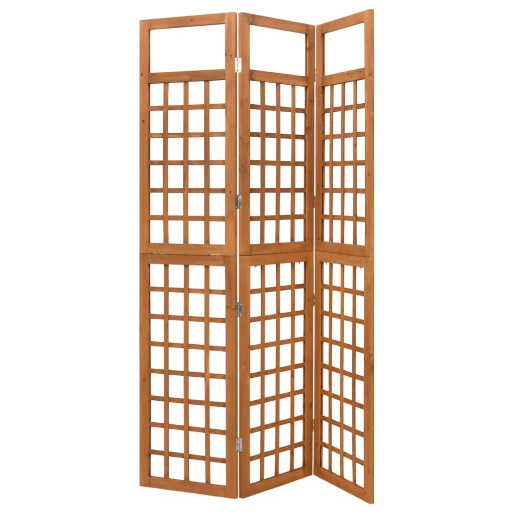 vidaXL - Kamerscherm/trellis - met - 3 - panelen - 121x180,5 - cm - vurenhout-0