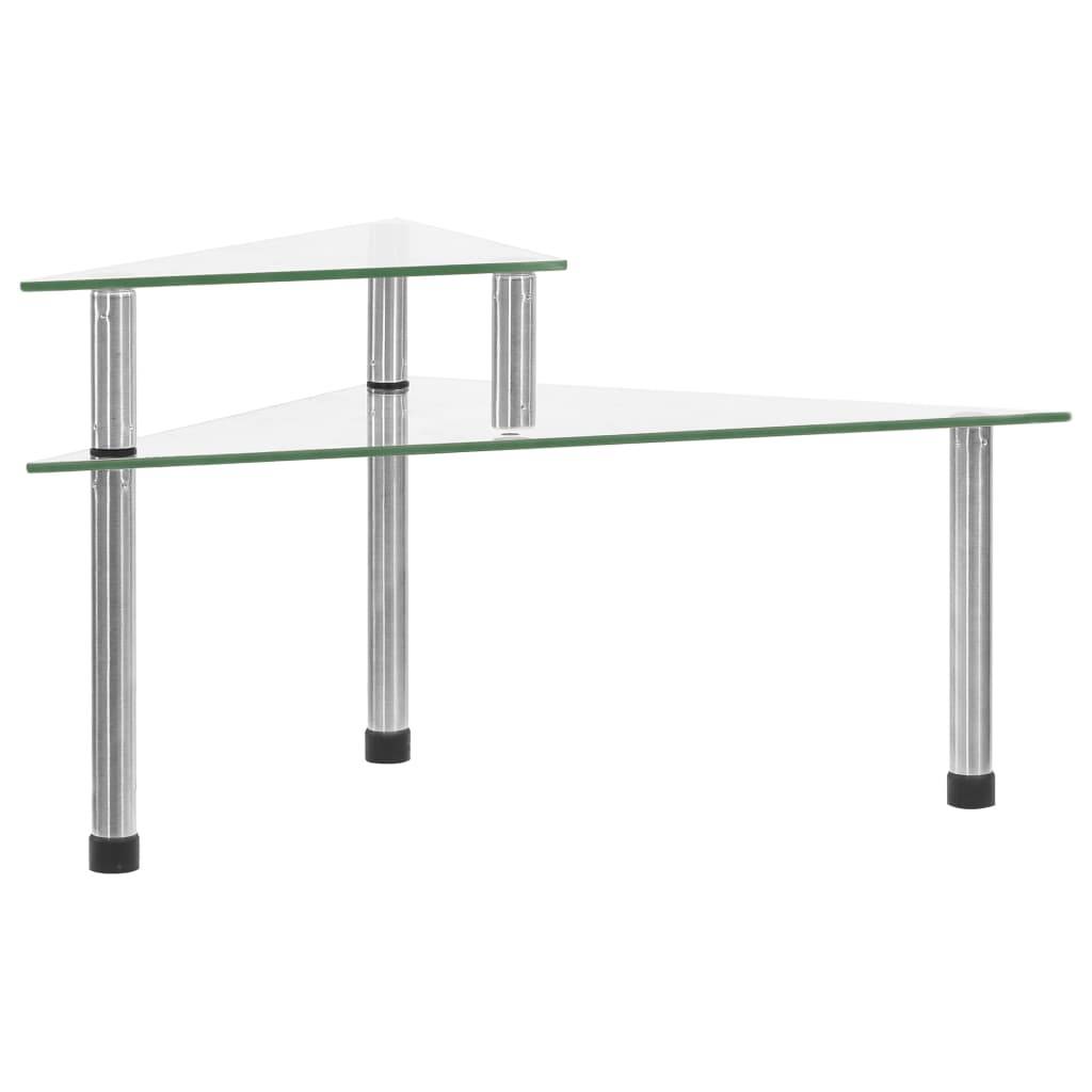 vidaXL - Keukenschap - 49,5x35x19 - cm - gehard - glas - transparent-0