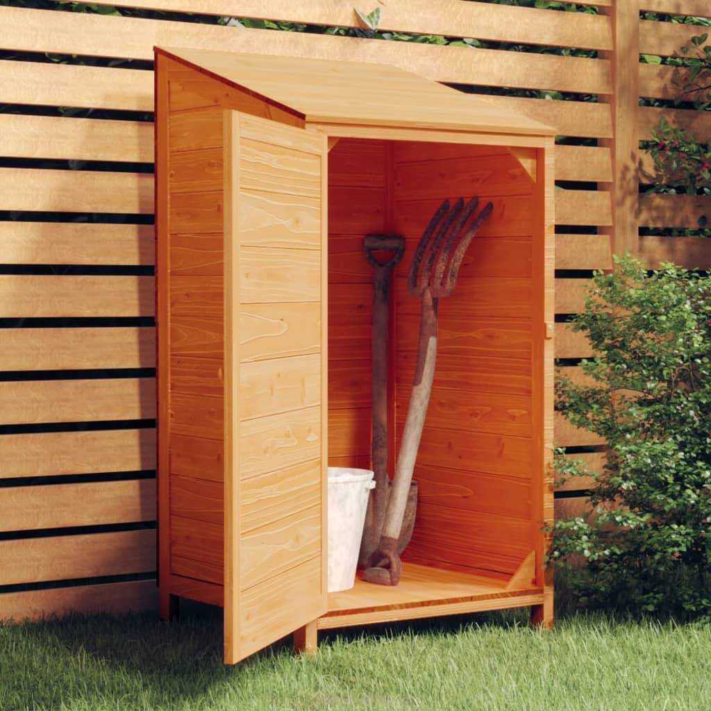 vidaXL - Tuinschuur - 55x52x112 - cm - massief - vurenhout - bruin-1