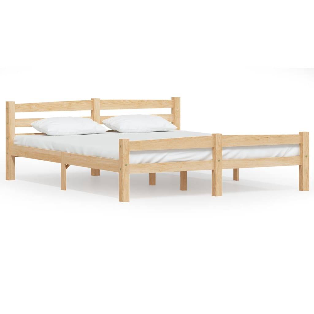 vidaXL - Bedframe - massief - grenenhout - 160x200 - cm