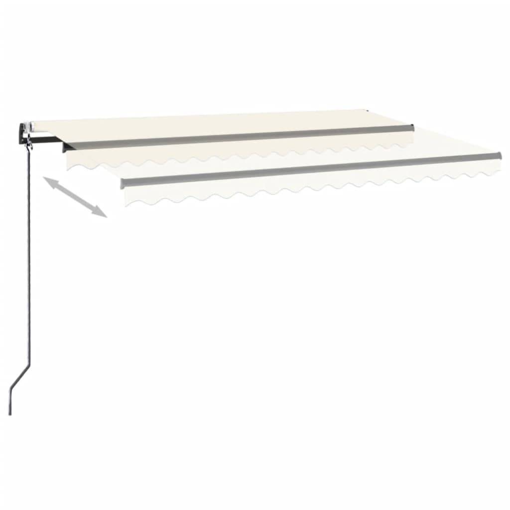 vidaXL - Luifel - automatisch - met - LED - en - windsensor - 450x350 - cm - crèmekleur-4