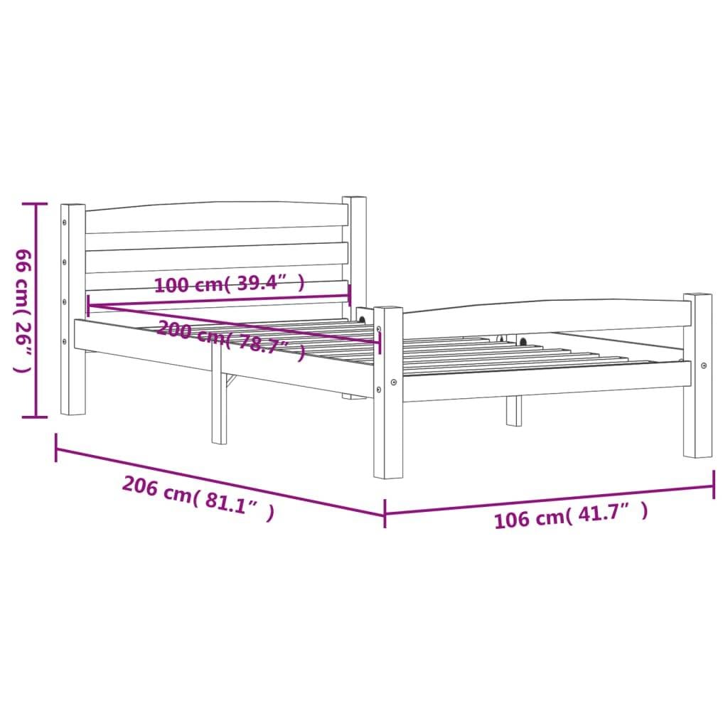 vidaXL - Bedframe - massief - grenenhout - 90x200 - cm-3