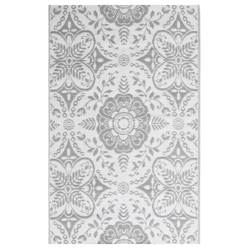 vidaXL - Buitenkleed - 140x200 - cm - polypropeen - lichtgrijs