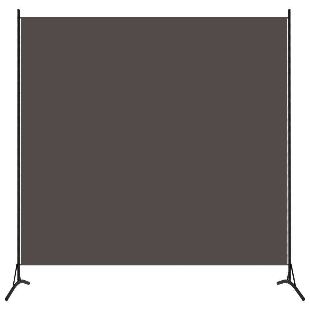 vidaXL - Kamerscherm - met - 1 - paneel - 175x180 - cm - antraciet