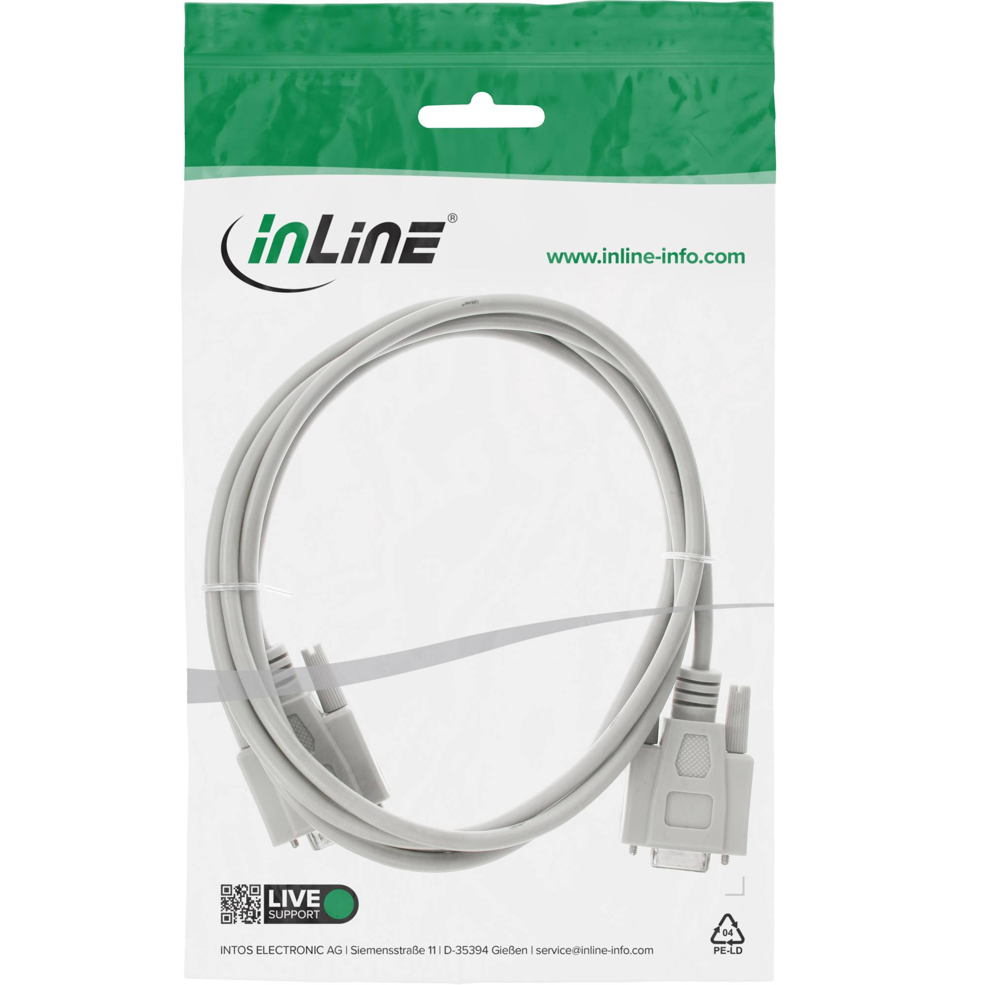 Premium seriële RS232 verlengkabel 9-pins SUB-D (m) - 9-pins SUB-D (v) / gegoten connectoren - 7 meter-2