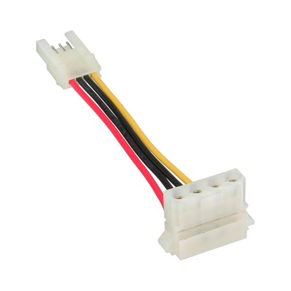 Floppy (m) - Molex (v) haaks voedingskabel - 0,05 meter
