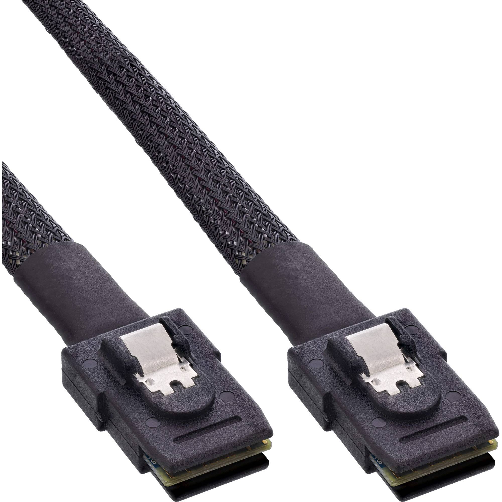 InLine® SAS kabel intern, Mini SAS SFF-8087/Mini-SAS SFF-8087, met zijband, 1m-0