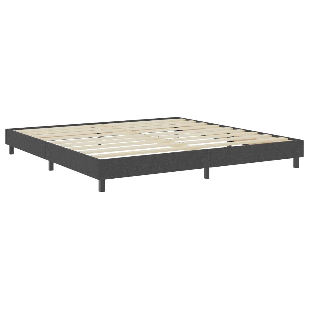 vidaXL - Boxspring - stof - donkergrijs - 200x200 - cm-2