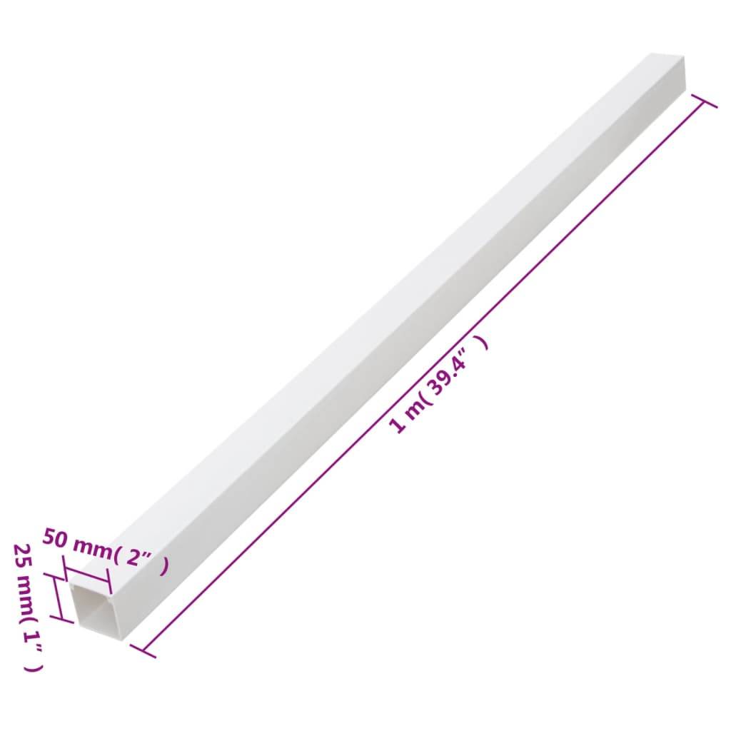 Vidaxl kabelgoot 50x25 mm 30 m pvc 87210123657808721012365780-4
