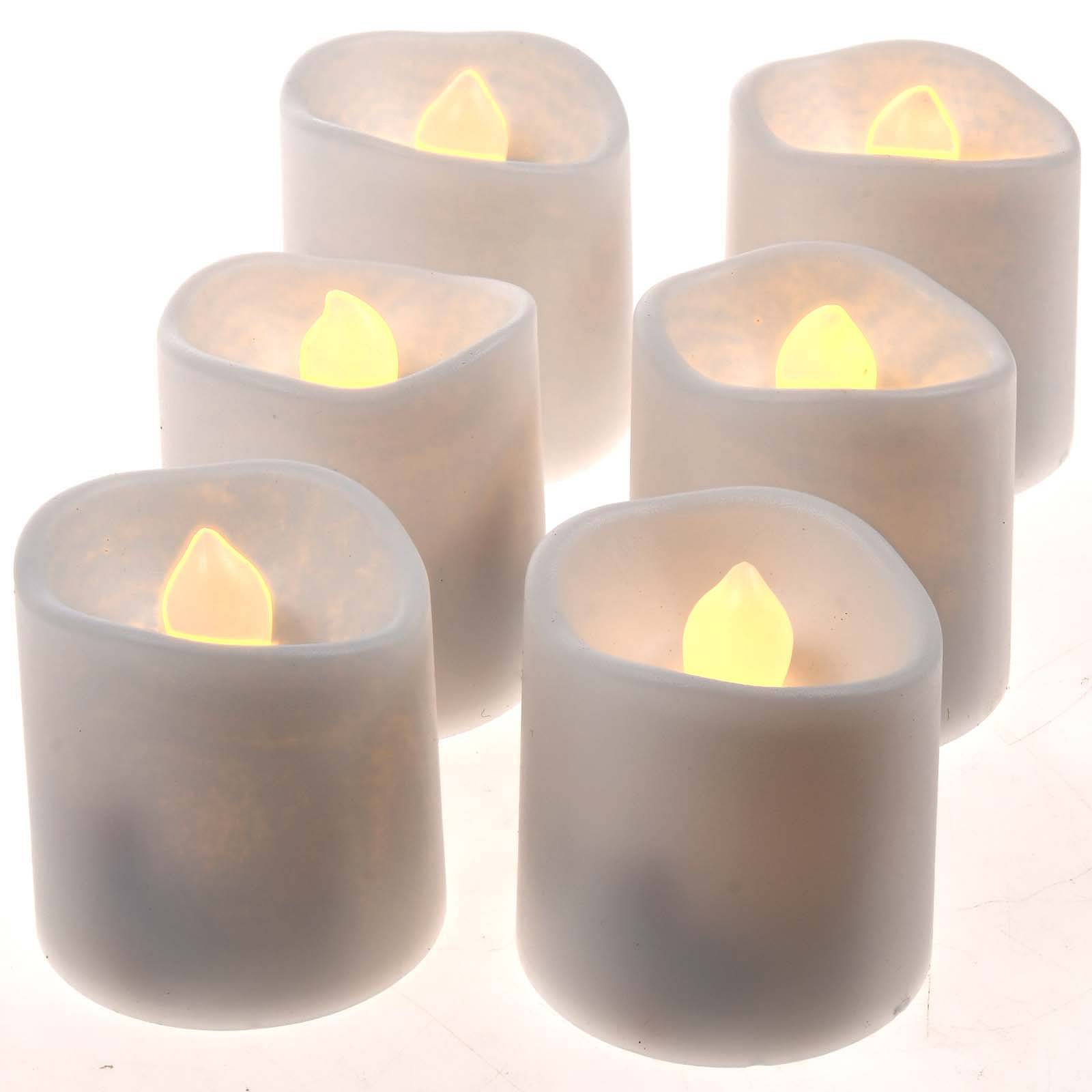 Goobay LED-theelichtjesset | 6 stuks | afstandsbediening | oplaadbaar | wit | IP20-1
