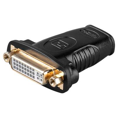 Goobay HDMI/DVI-I Monitor Adapter - HDMI (v) naar DVI-I Dual-Link (24+5 pin) (v) - verguld - Zwart