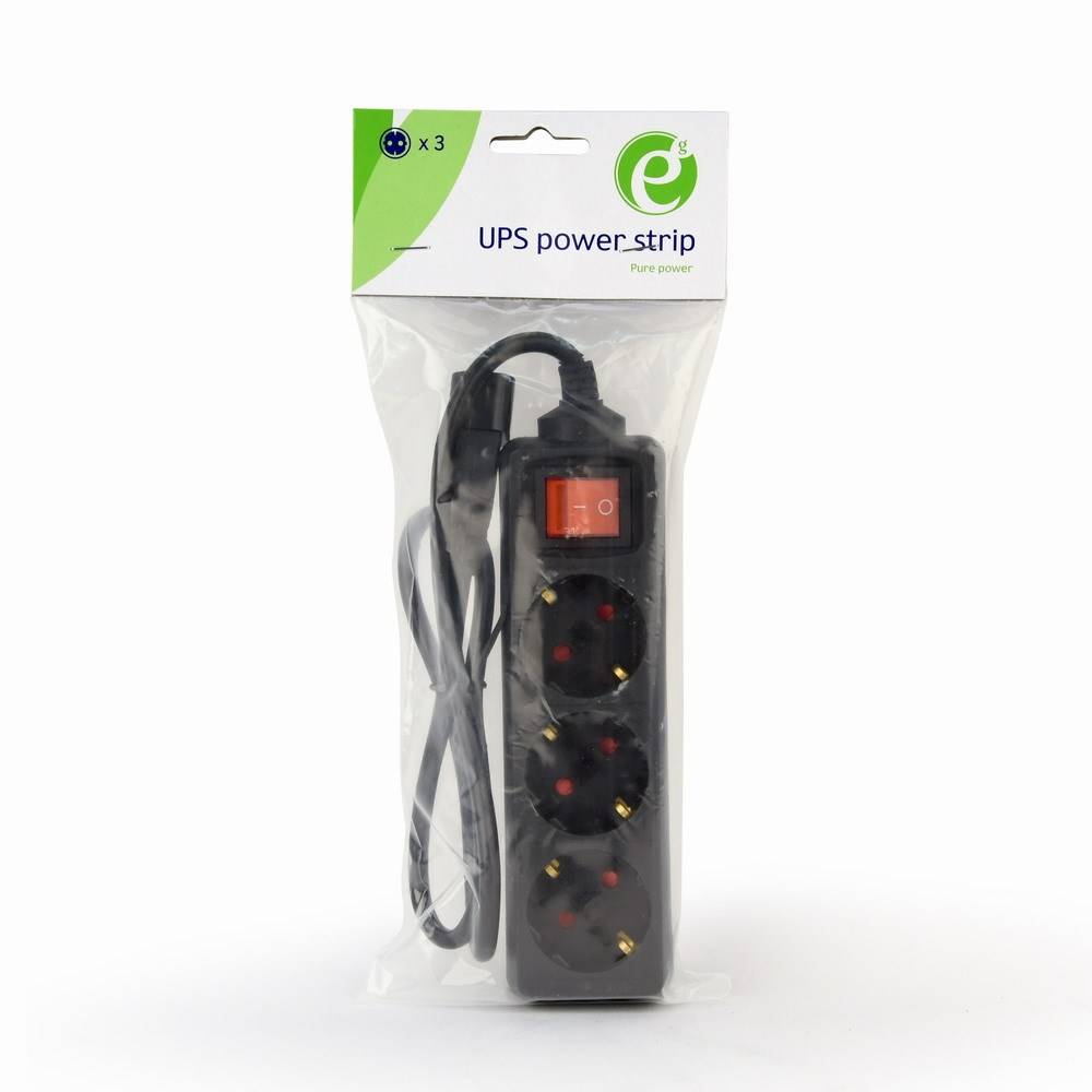 GEMBIRD EG-PSU3-01 Kabel; 3x0,75mm2; CEE 7/3 (F) contrastekker,IEC C14 mannelijk - 1 stuk-1