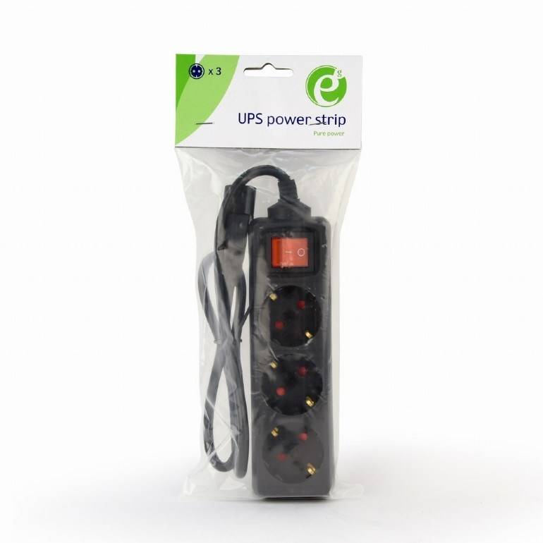GEMBIRD EG-PSU3-01 Kabel; 3x0,75mm2; CEE 7/3 (F) contrastekker,IEC C14 mannelijk - 1 stuk-3