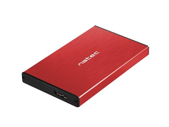 NATEC HDD-BEHUIZING RHINO GO (USB 3.0, 2,5", ROOD)-1