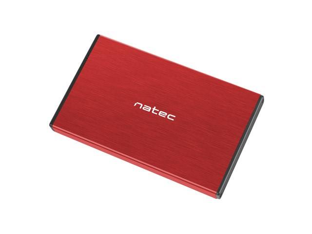 NATEC HDD-BEHUIZING RHINO GO (USB 3.0, 2,5", ROOD)-2